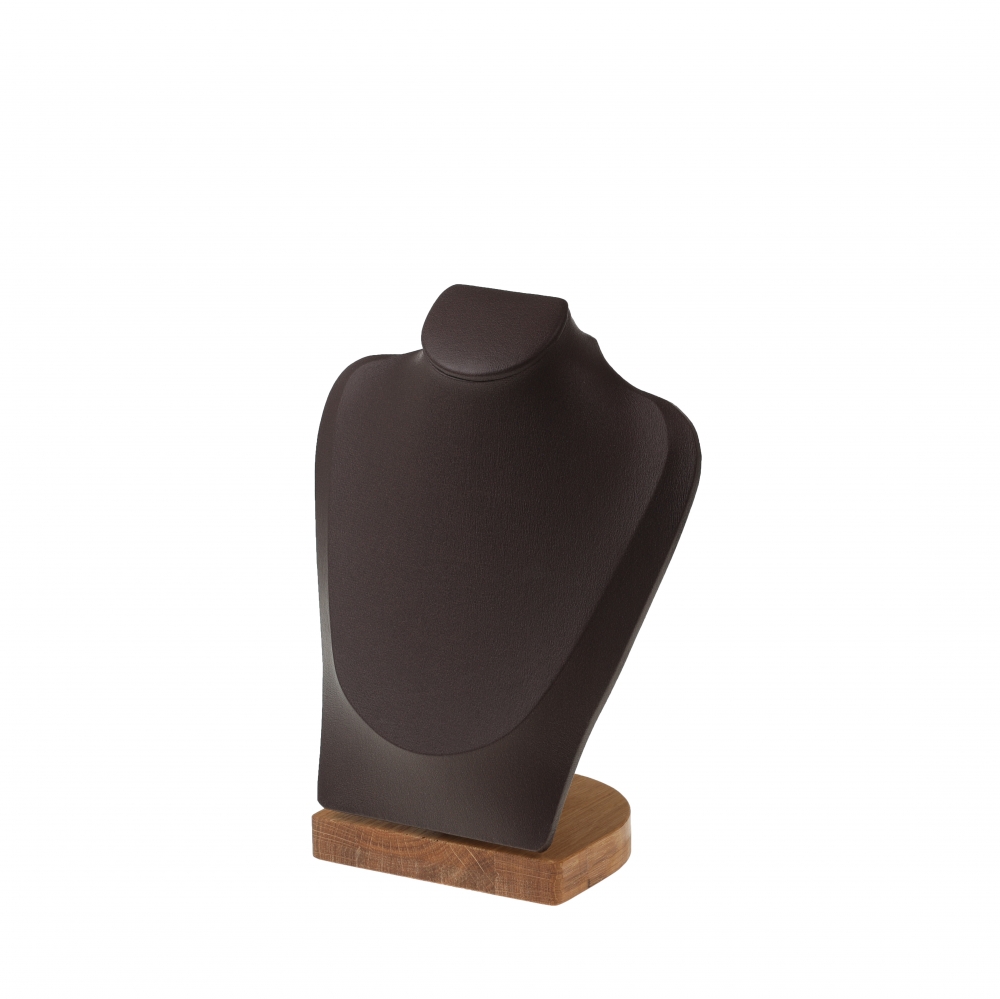 원목 사각 목걸이 마네킹 진열대 브라운 중 17x10x23