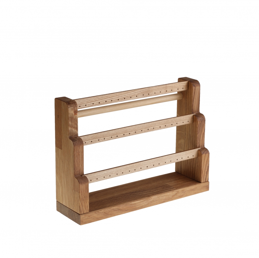 원목 3단 계단식 귀걸이 진열대 25x7.5x20
