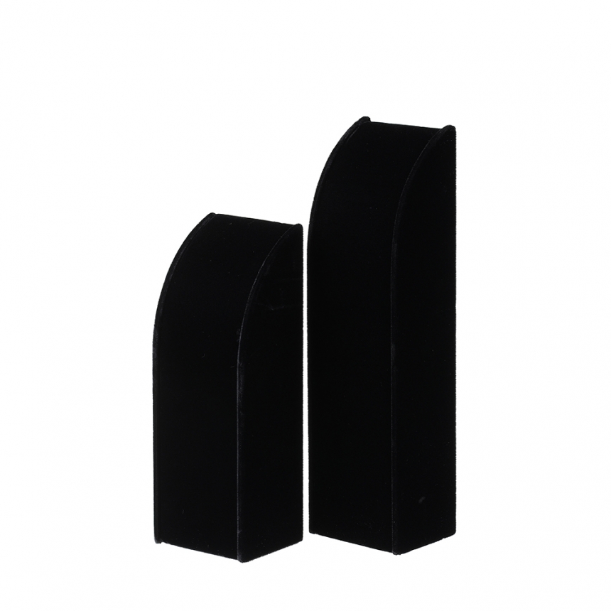 벨벳 일자형 목걸이 진열대 블랙 대 10x8x35.5