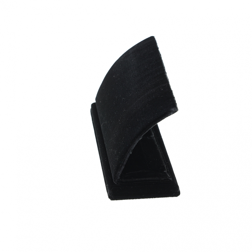 벨벳 C형 목걸이 진열대 블랙 소 21x7.5x9cm