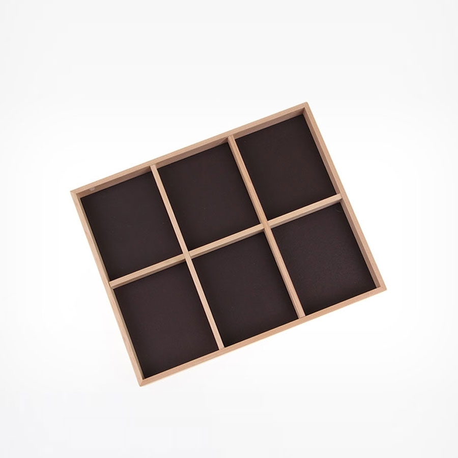 원목 나눔 6칸 다용도 진열대 브라운 25x20x3