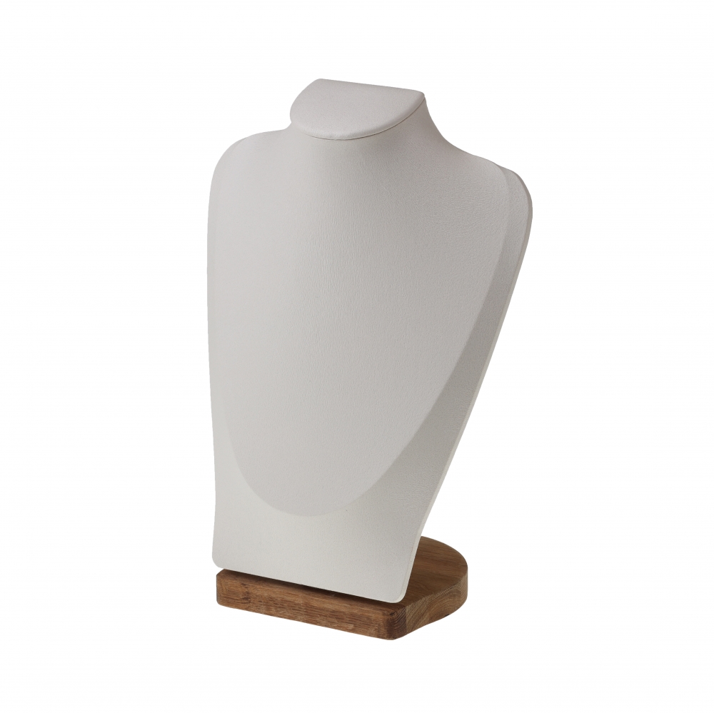 원목 사각 목걸이 마네킹 진열대 아이보리 대 21x11.5x30