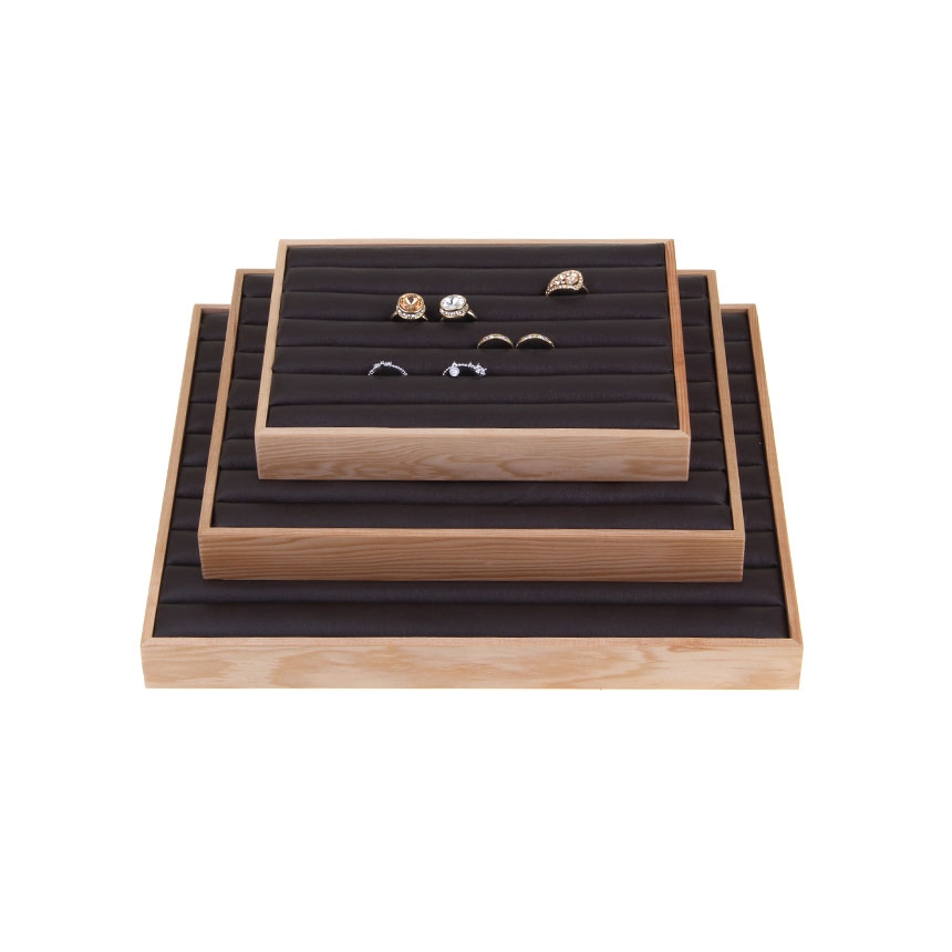 원목 반지 진열대 브라운 30x25x3