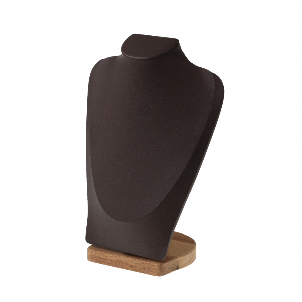 원목 사각 목걸이 마네킹 진열대 브라운 대 21x11.5x30