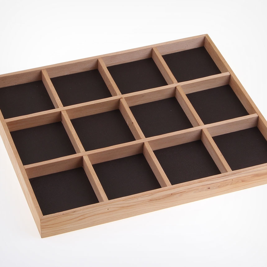 원목 나눔 6칸 다용도 진열대 브라운 25x20x3