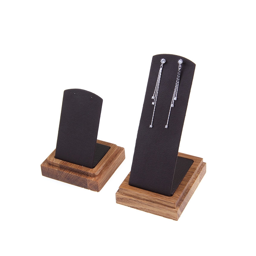 원목 L형 귀걸이 진열대 브라운 소 6x5.5x8