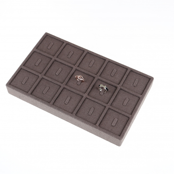 린넨 1/15 반지 진열대 브라운 25x15x2.8