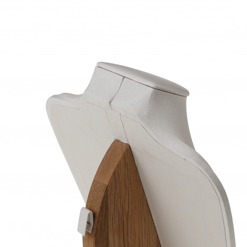 원목 사각 목걸이 마네킹 진열대 아이보리 대 21x11.5x30