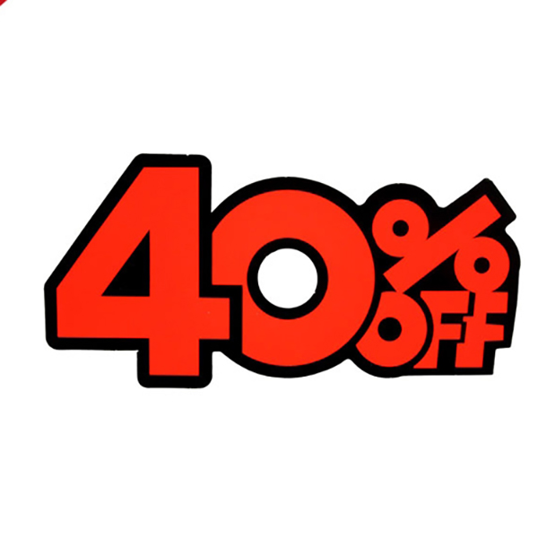 40% OFF POP 글씨 18.5x9.5 6장