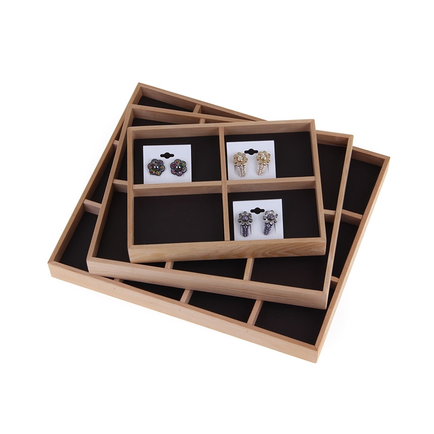 원목 나눔 6칸 다용도 진열대 브라운 25x20x3