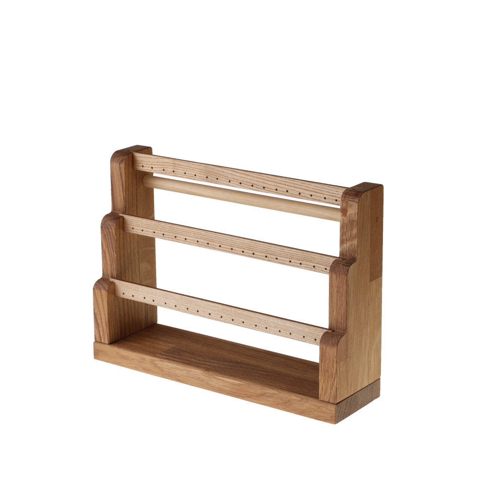 원목 3단 계단식 귀걸이 진열대 25x7.5x20