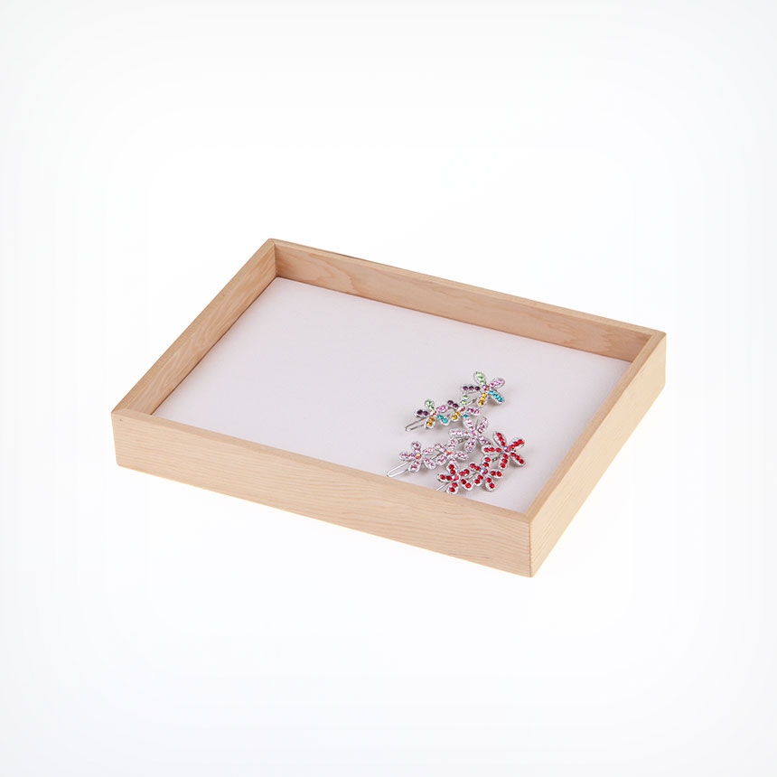 원목 민판 악세사리 다용도 진열대 아이보리 25x20x2.8