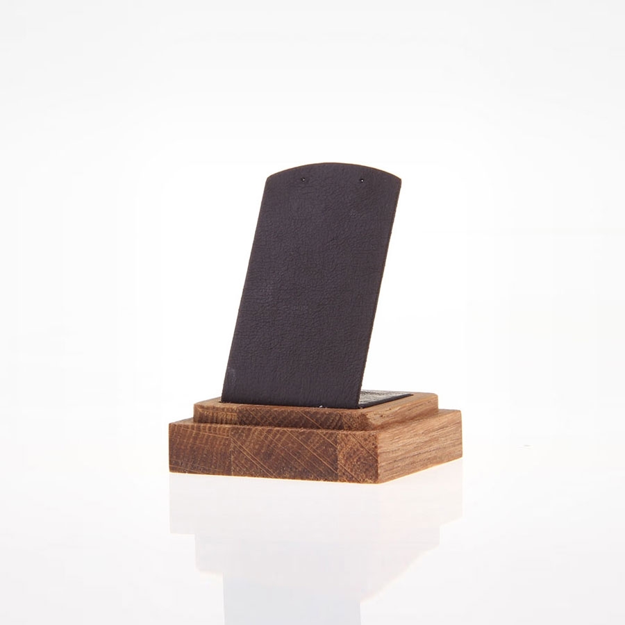 원목 L형 귀걸이 진열대 브라운 소 6x5.5x8