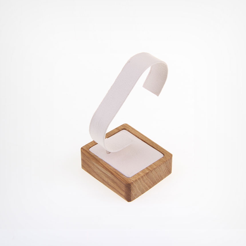 원목 1조 팔찌 시계 진열대 아이보리 5.5x5x8