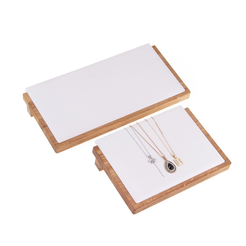 원목 L형 목걸이 진열대 아이보리 소 20.5x15x5