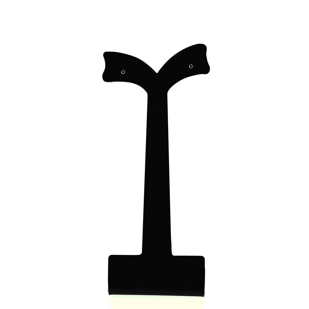아크릴 Y자 경사 T형 귀걸이 진열대 블랙 대 5.2x4.3x13 7개