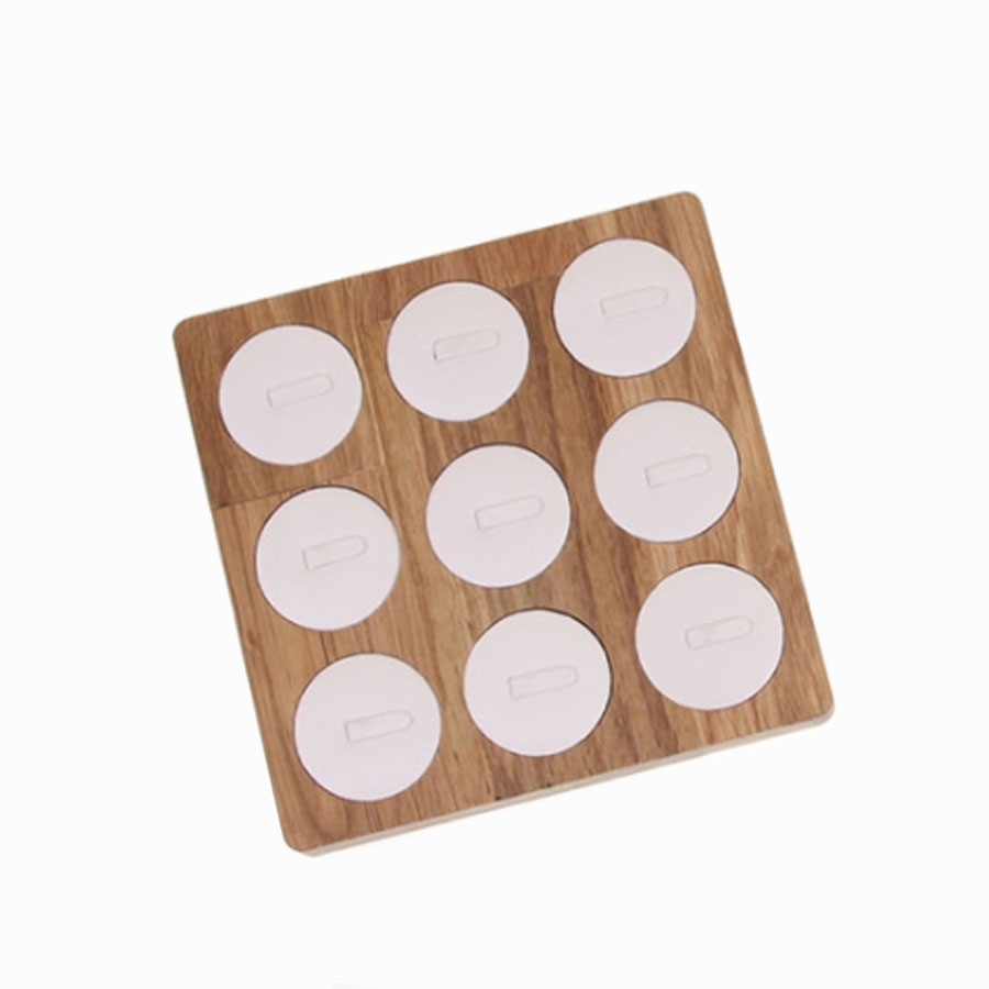 원목 1/9 원형 반지 진열대 아이보리 15x15x1.7