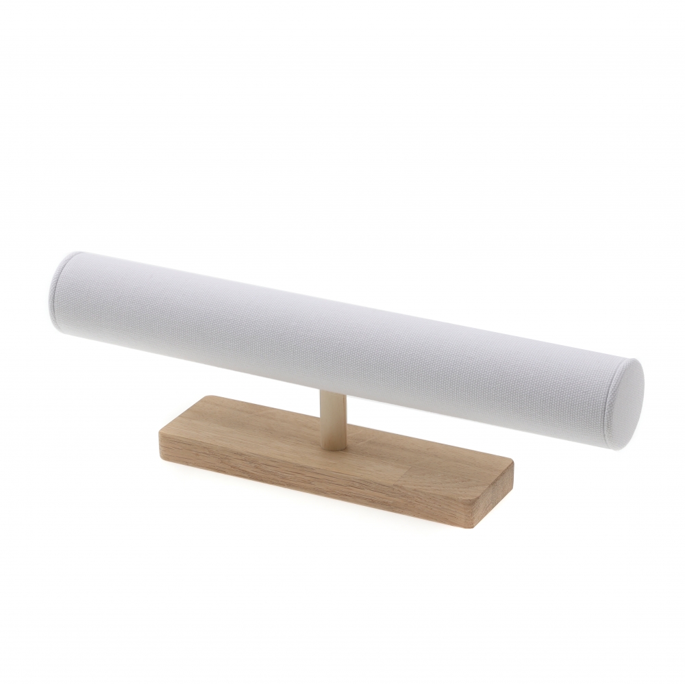 내추럴 원목 캔버스 T자 팔찌 진열대 대 35x6x10
