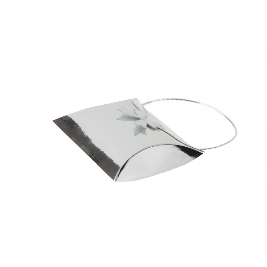 손잡이끈 리본 쥬얼리 베개상자 은박 소 7.5x7x2cm 50장