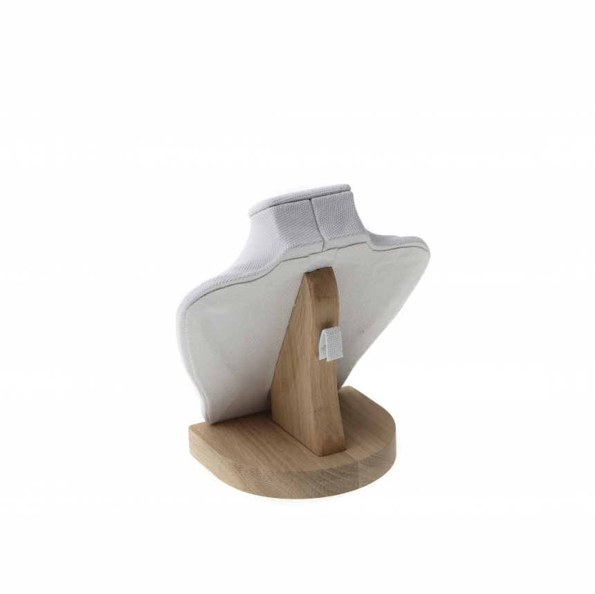 내추럴 원목 캔버스 사각 목걸이 마네킹 진열대 소 16.5x10x15