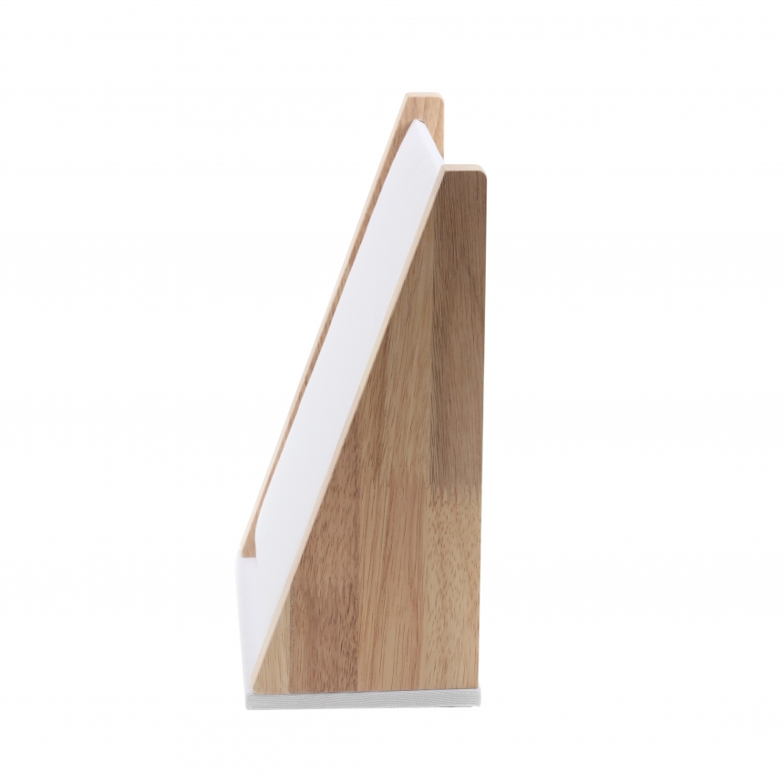내추럴 원목 캔버스 5핀 경사 목걸이 진열대 소 26x12x30.5