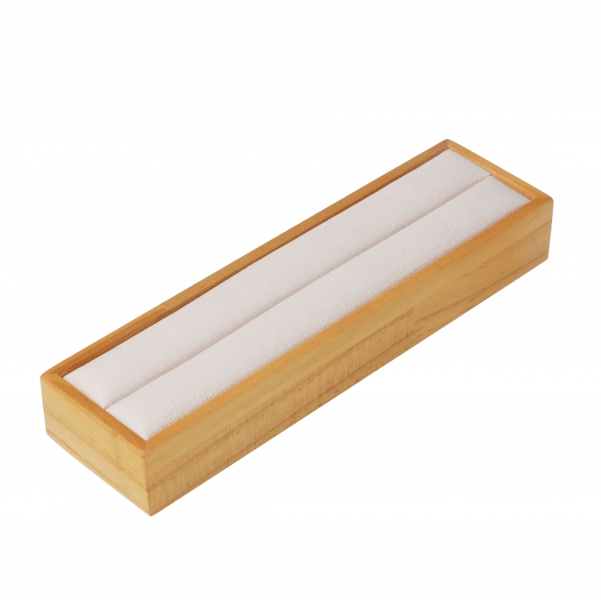원목 1줄 반지 진열대 아이보리 20x5.5x3