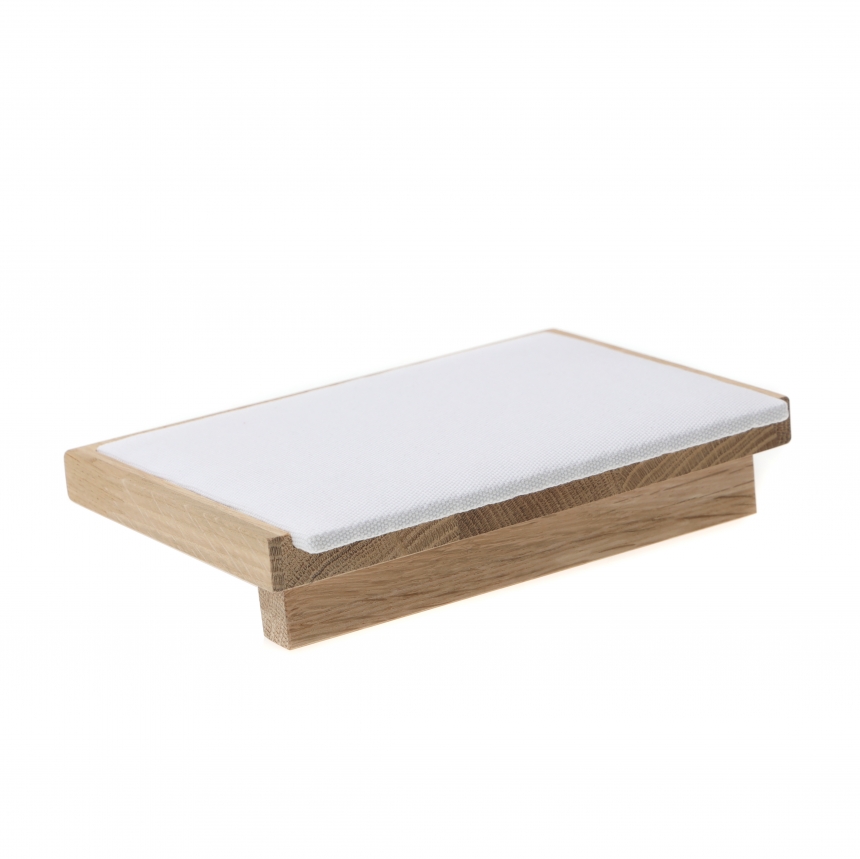 내추럴 원목 캔버스 L형 목걸이 진열대 소 20.5x15x4