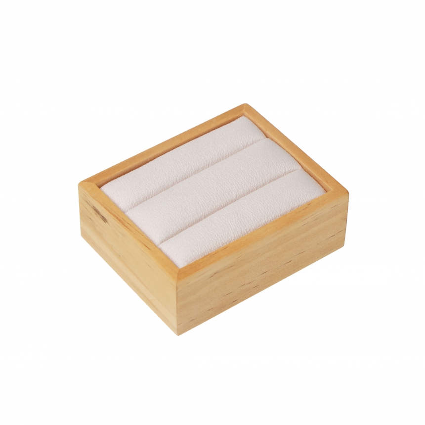 원목 2줄 반지 진열대 아이보리 8x6.5x3