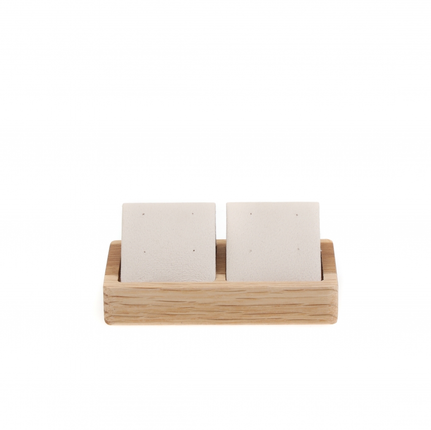 원목 1/2 귀걸이 진열대 아이보리 9.8x5.2x4