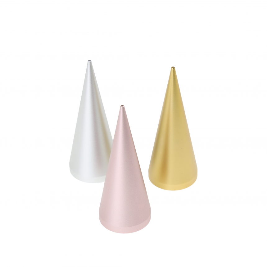 알루미늄 꼬깔 반지 진열대 핑크 3x3x8