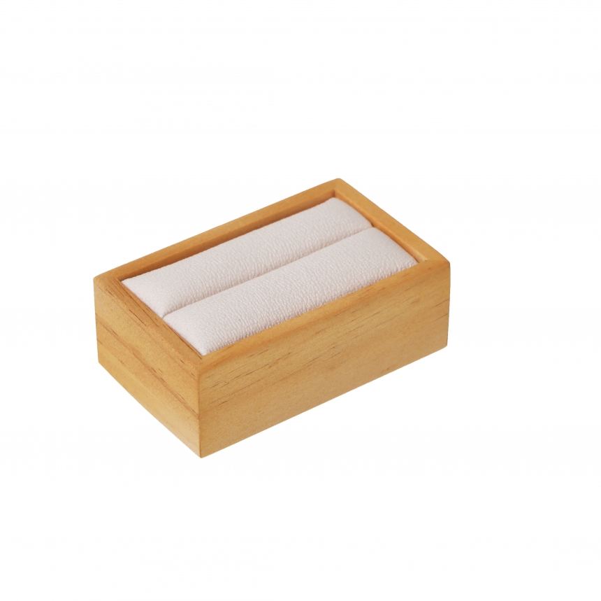원목 1줄 반지 진열대 아이보리 8x5x3