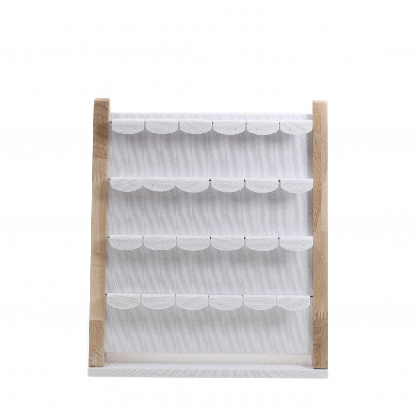 내추럴 원목 캔버스 24구 귀걸이 진열대 27.7x13x30.5