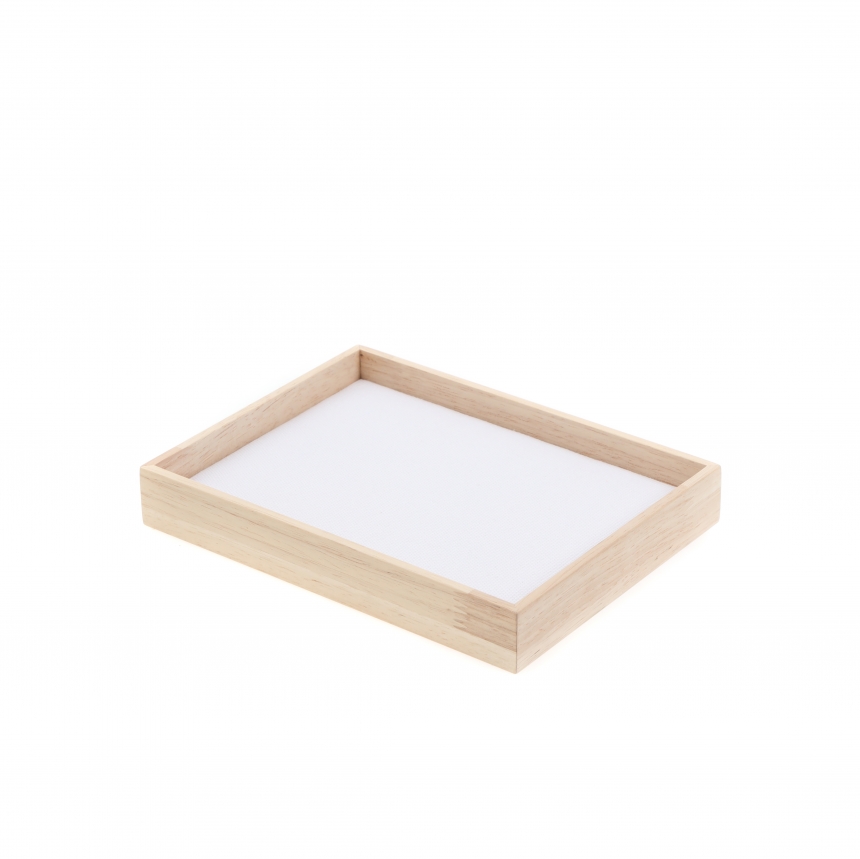 내추럴 원목 캔버스 민판 악세사리 다용도 진열대 소 20x15x3
