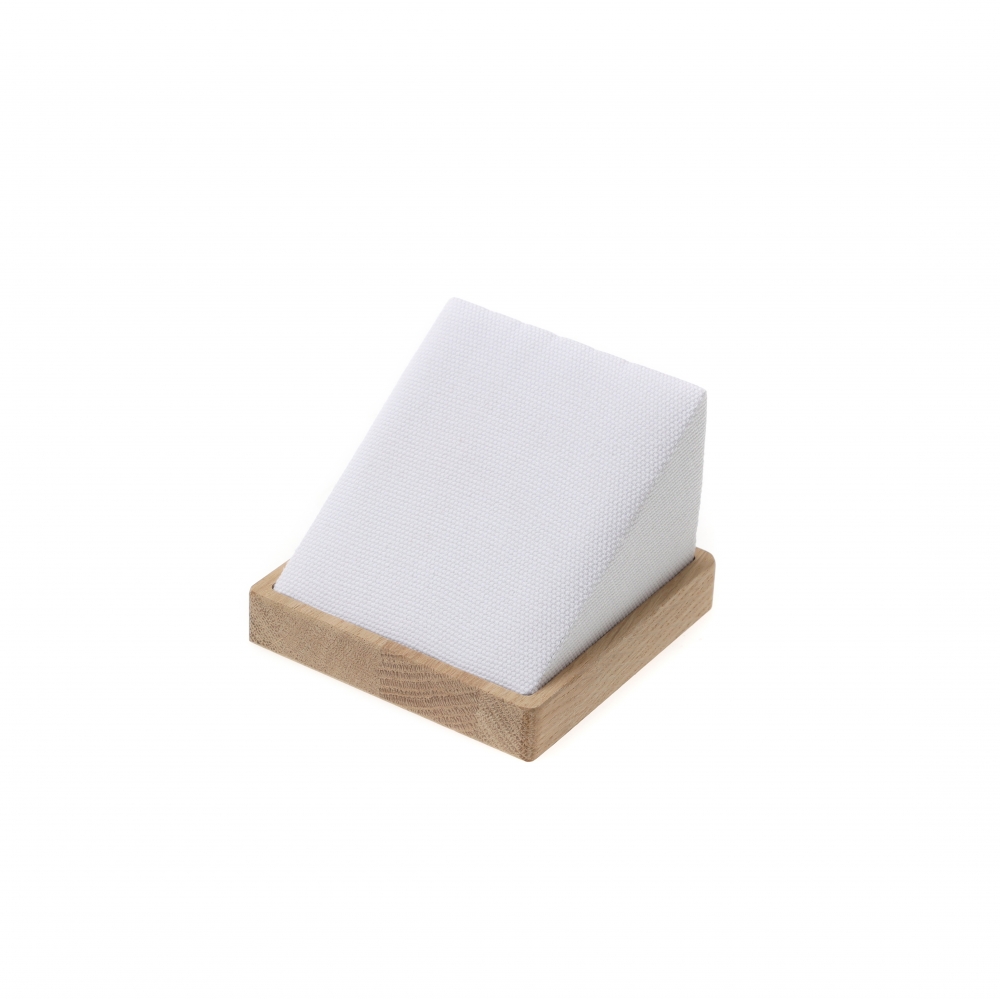 내추럴 원목 캔버스 경사형 목걸이 진열대 10x10x7.5