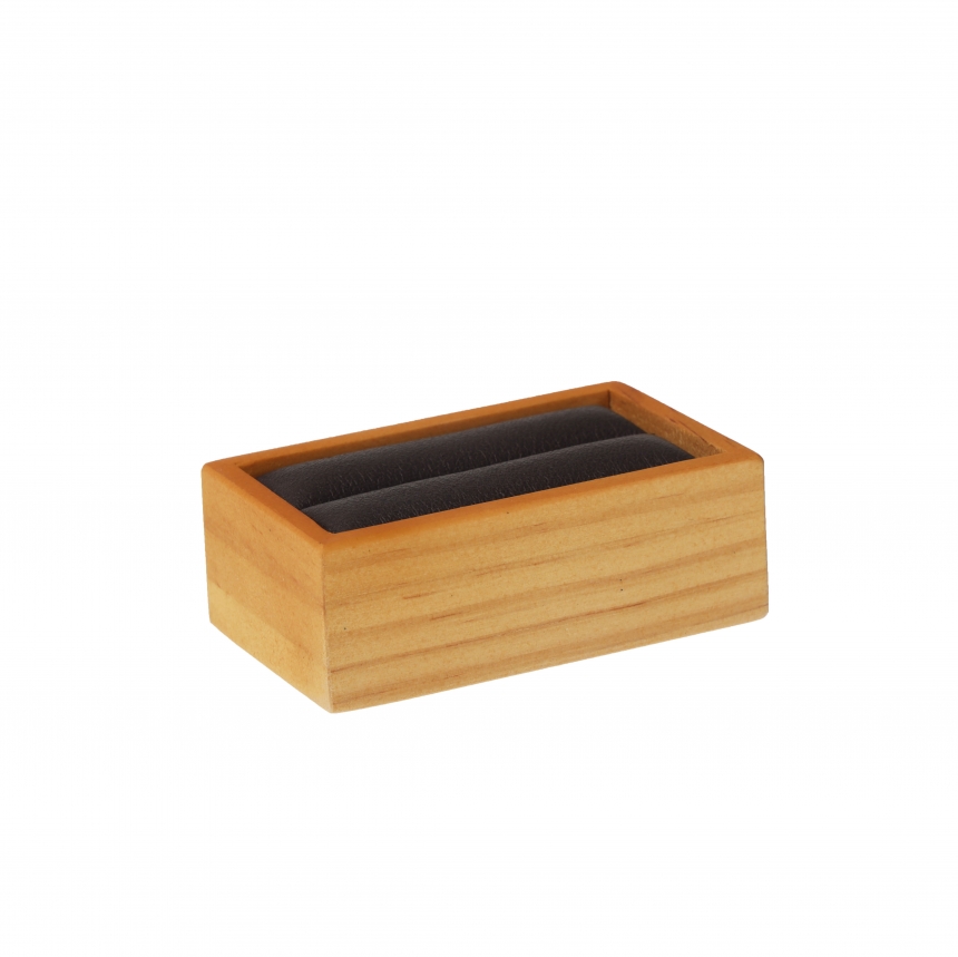 원목 1줄 반지 진열대 브라운 8x5x3