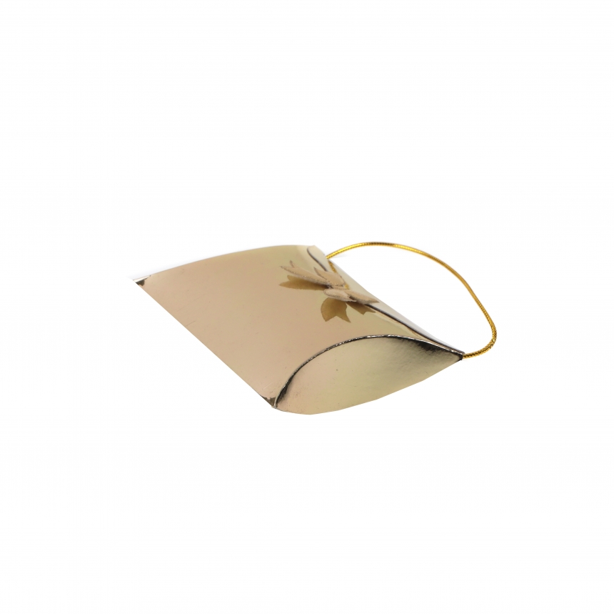손잡이끈 리본 쥬얼리 베개상자 금박 소 7.5x7x2cm 50장
