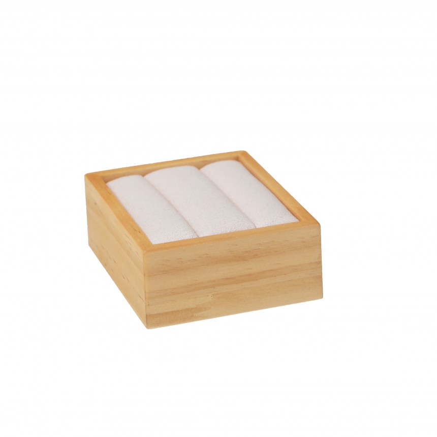 원목 2줄 반지 진열대 아이보리 8x6.5x3