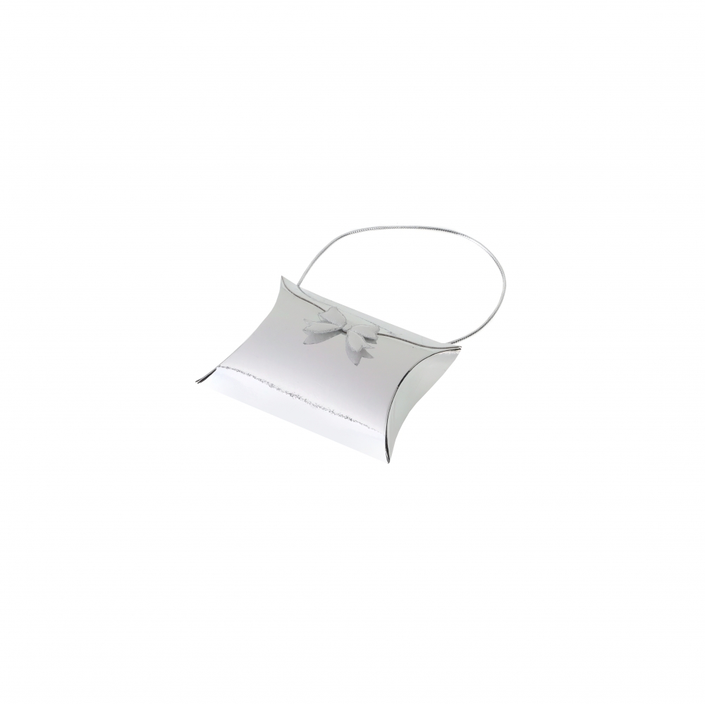 손잡이끈 리본 쥬얼리 베개상자 은박 소 7.5x7x2cm 50장