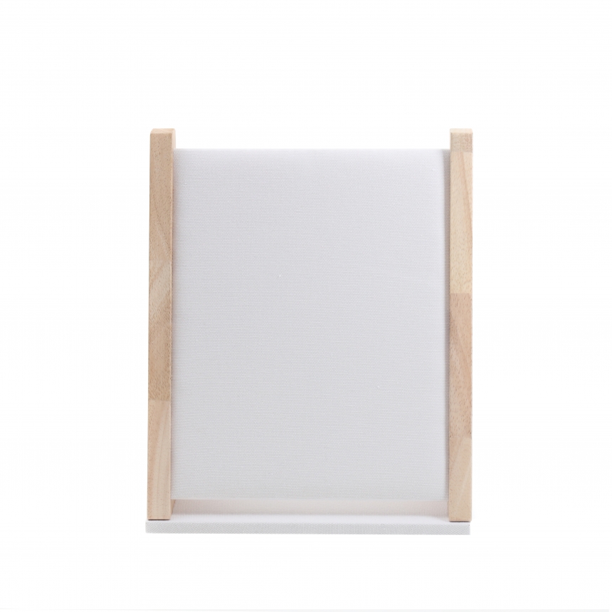 내추럴 원목 캔버스 5핀 경사 목걸이 진열대 소 26x12x30.5