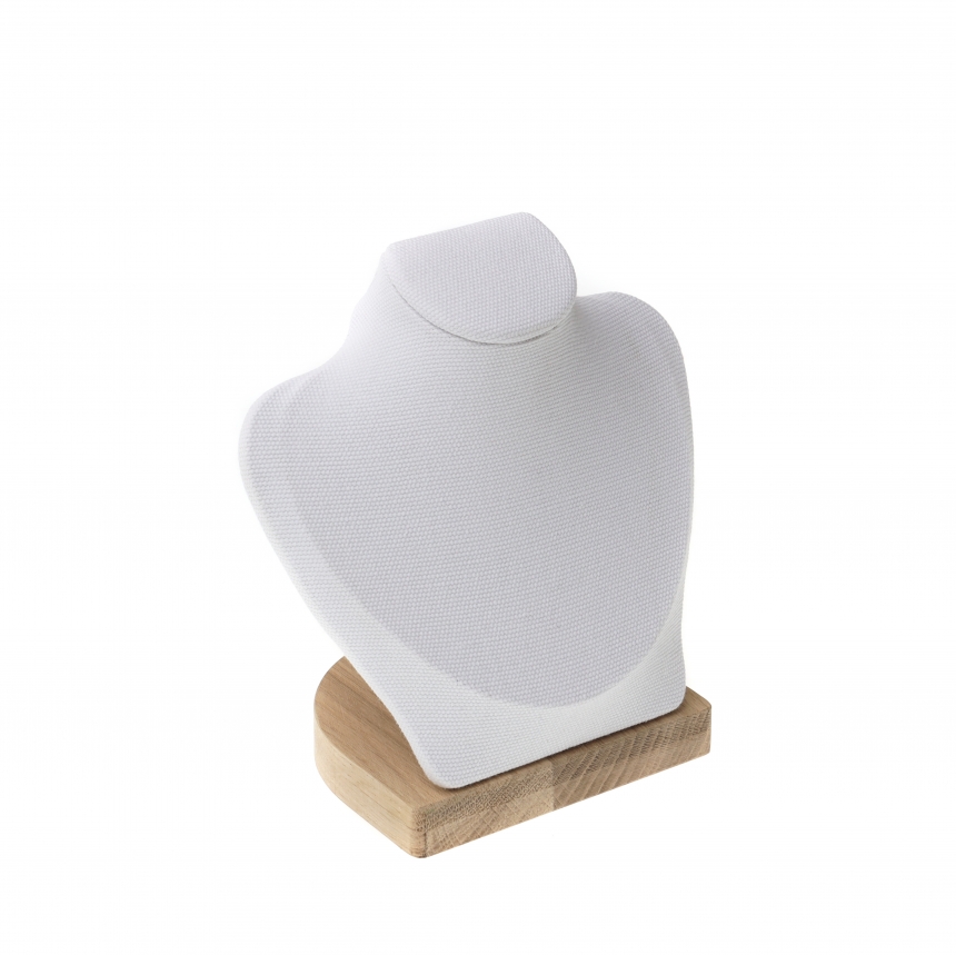 내추럴 원목 캔버스 사각 목걸이 마네킹 진열대 소 16.5x10x15