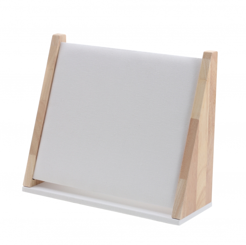내추럴 원목 캔버스 8핀 경사 목걸이 진열대 대 36x13x30.5