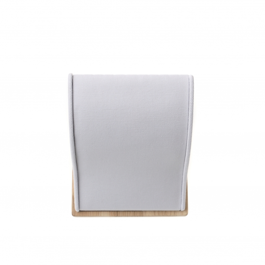 내추럴 원목 캔버스 웨이브 경사 목걸이 진열대 15x15x16.5
