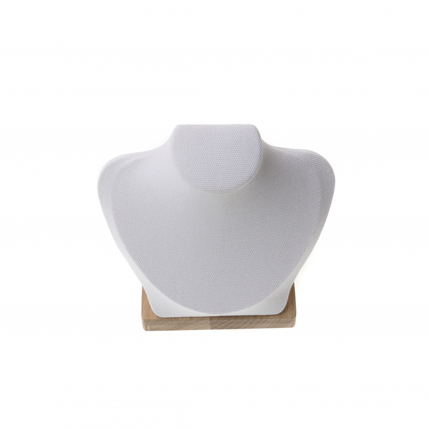 내추럴 원목 캔버스 사각 목걸이 마네킹 진열대 소 16.5x10x15