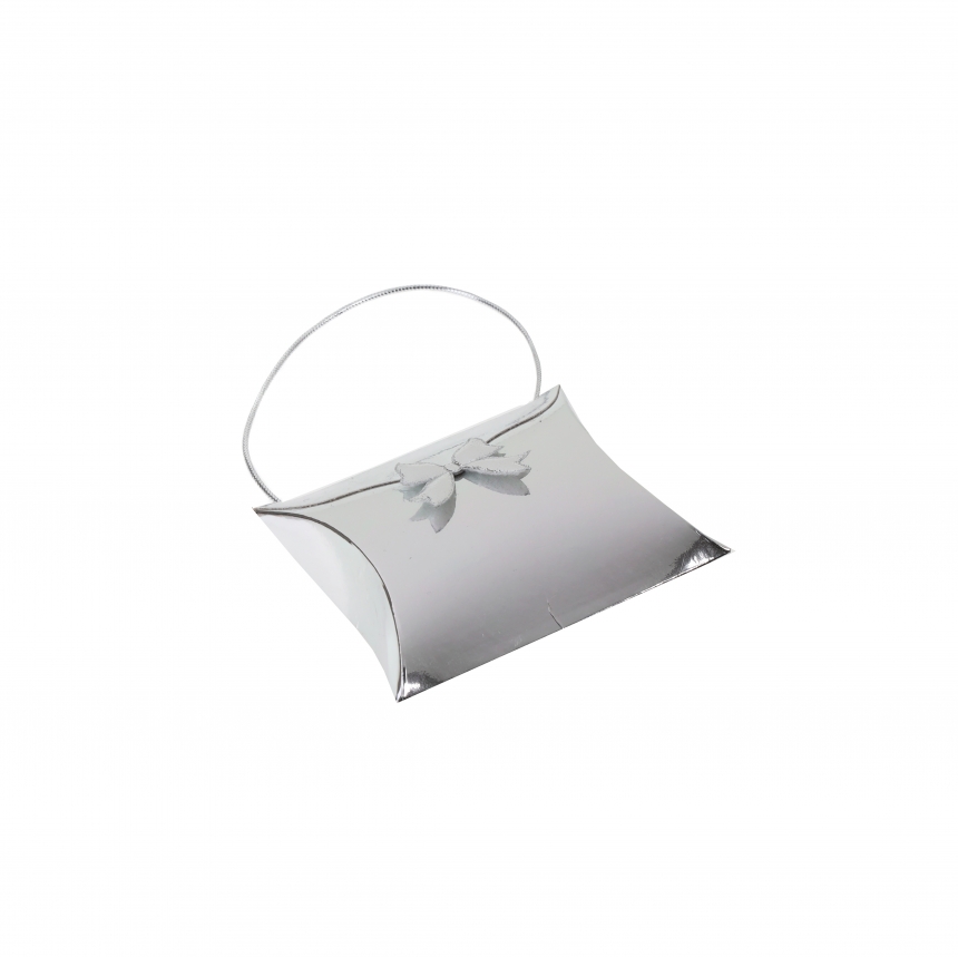 손잡이끈 리본 쥬얼리 베개상자 은박 소 7.5x7x2cm 50장