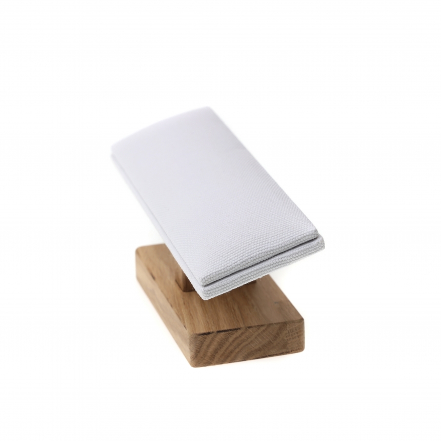 내추럴 원목 캔버스 T자 쿠션 경사 팔찌 진열대 20.5x8x7