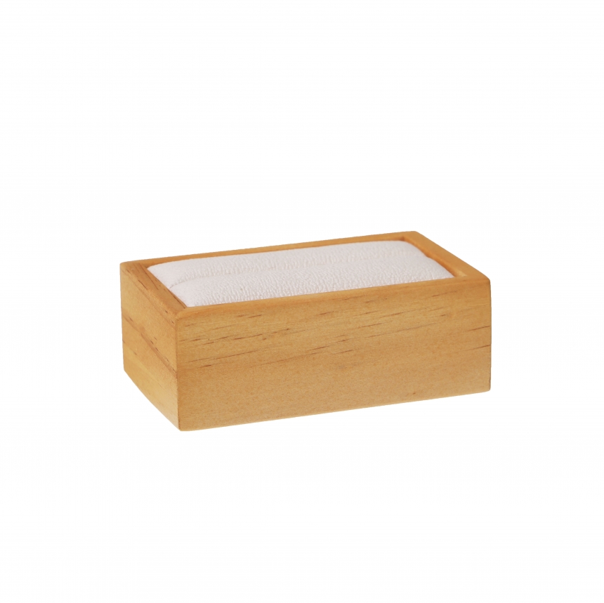 원목 1줄 반지 진열대 아이보리 8x5x3