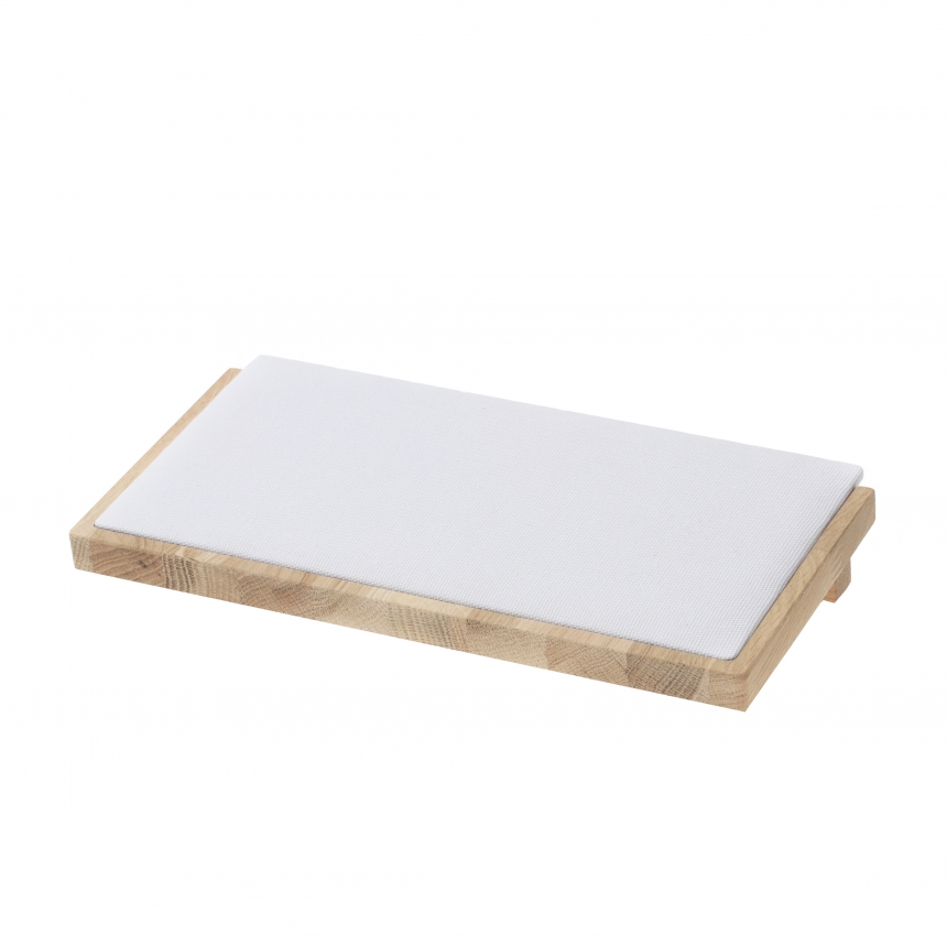 내추럴 원목 캔버스 L형 목걸이 진열대 대 30x15x4