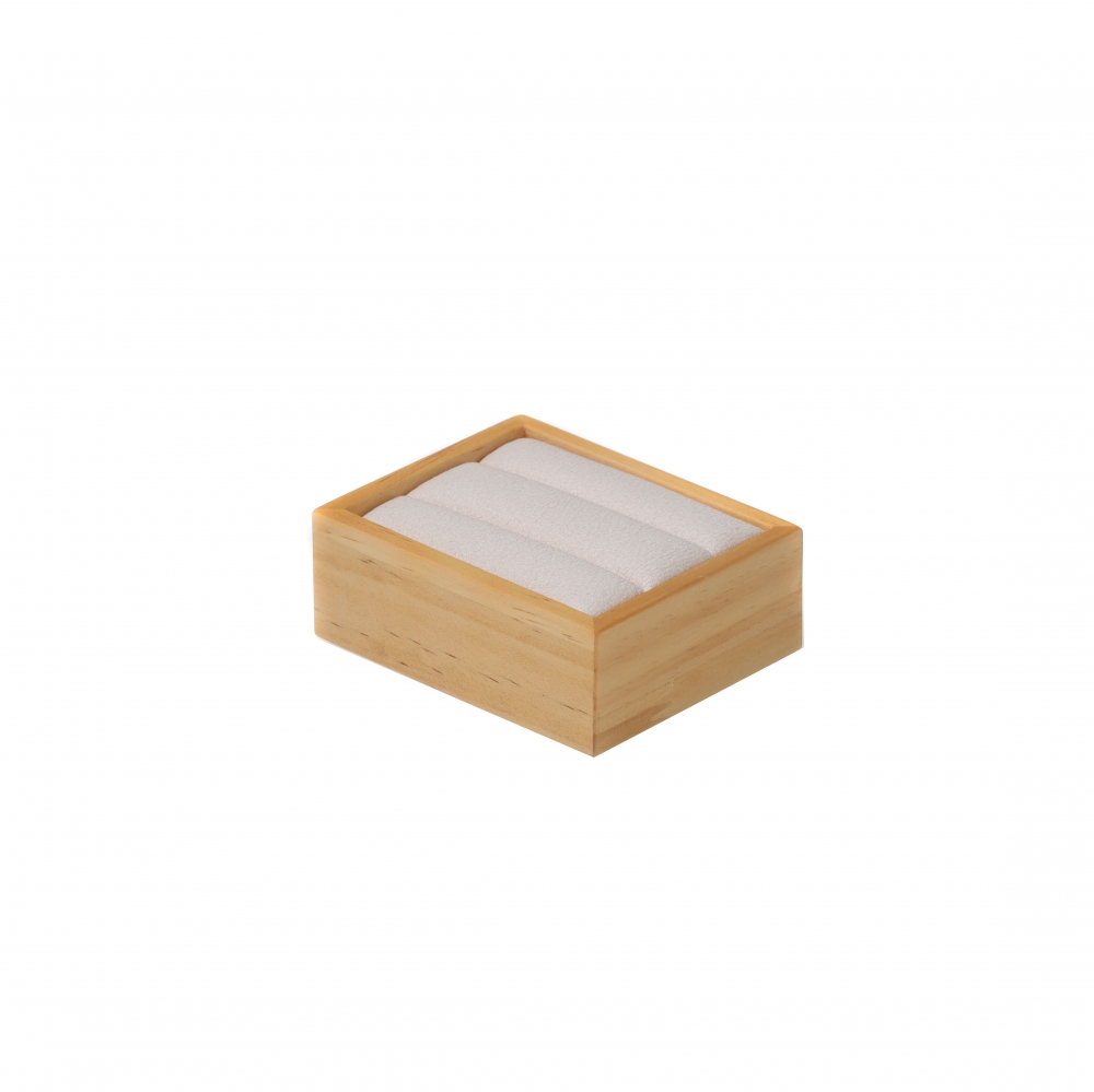원목 2줄 반지 진열대 아이보리 8x6.5x3