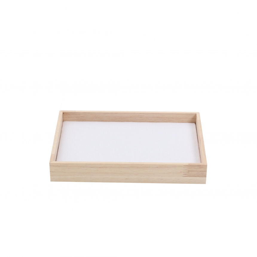 내추럴 원목 캔버스 민판 악세사리 다용도 진열대 소 20x15x3