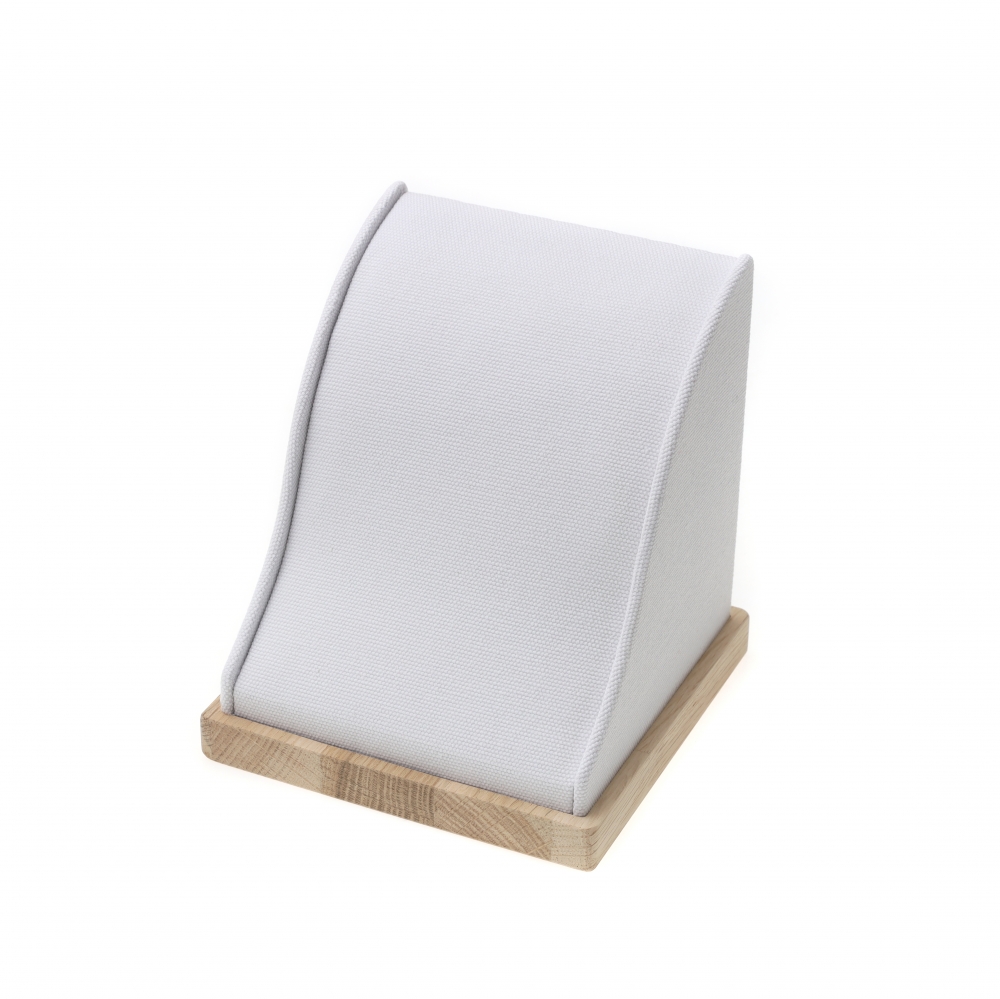 내추럴 원목 캔버스 웨이브 경사 목걸이 진열대 15x15x16.5